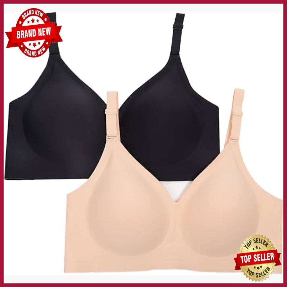 Seamless Wireless Full Coverage Bra Soft Support Regular Plus Size